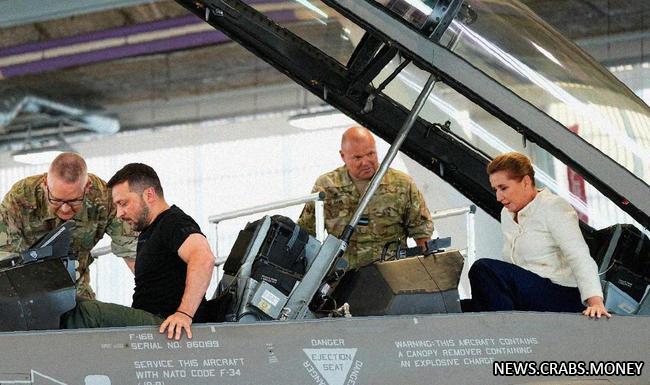Украинский президент Зеленский в Дании: глава государства обсуждает приобретение истребителей F-16