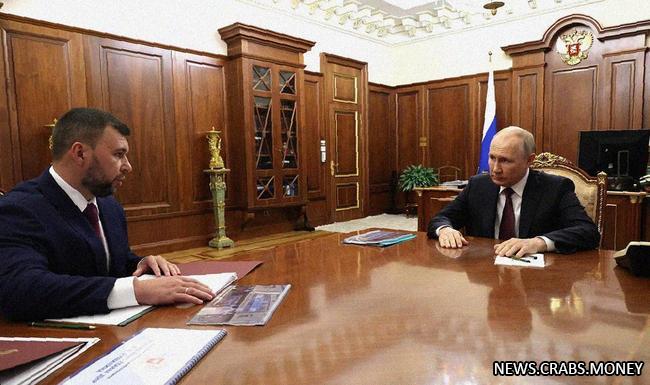 Уполномоченный ДНР Пушилин информирует Путина о ситуации на флангах Артемовска
