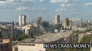 Взрывы раздалась около здания администрации главы ДНР в Донецке
