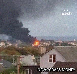 Пожар в Сочи: Огонь над городом, резервуар с топливом в пламени