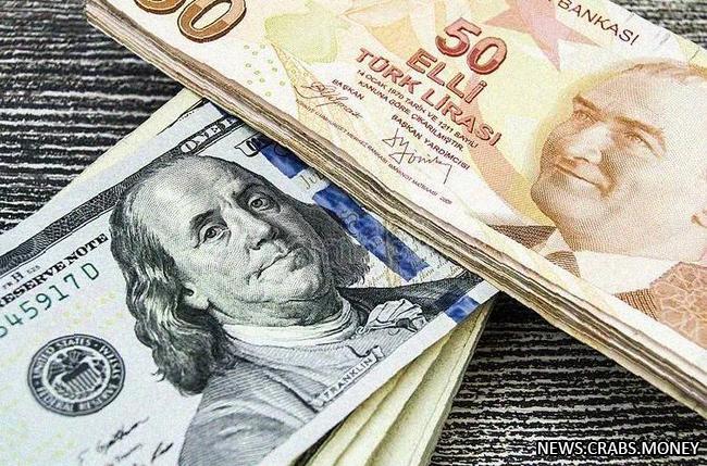 Турецкая лира достигла 27,5 за доллар, бья исторический рекорд