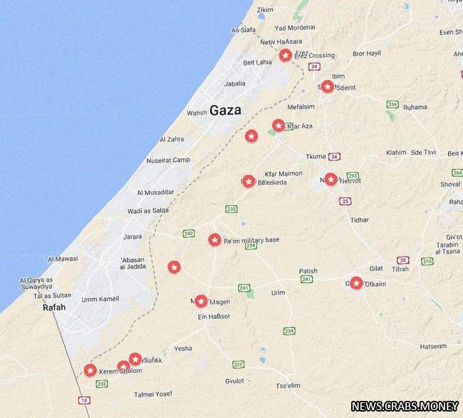 ХАМАС захватывает 7 израильских общин рядом с Газой