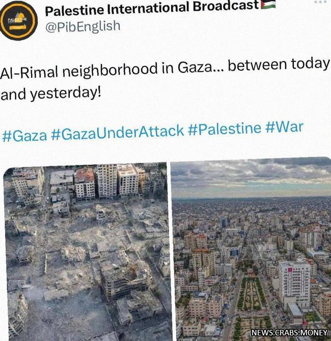 Сектор Газа: элитный район разрушен ракетной атакой