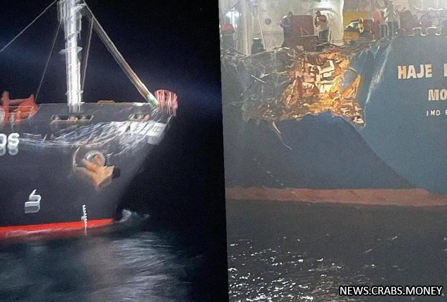 Столкновение кораблей с зерном возле побережья Турции: серьезные повреждения украинского судна.