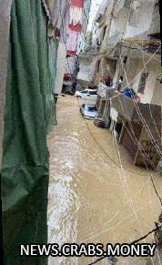 Наводнение в Ливане из-за разлива реки Гадир