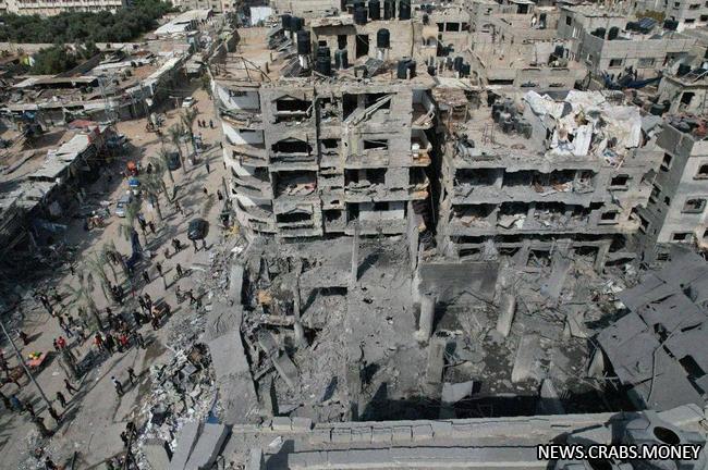 Уничтоженный рынок Назират в центре Газа: кадры