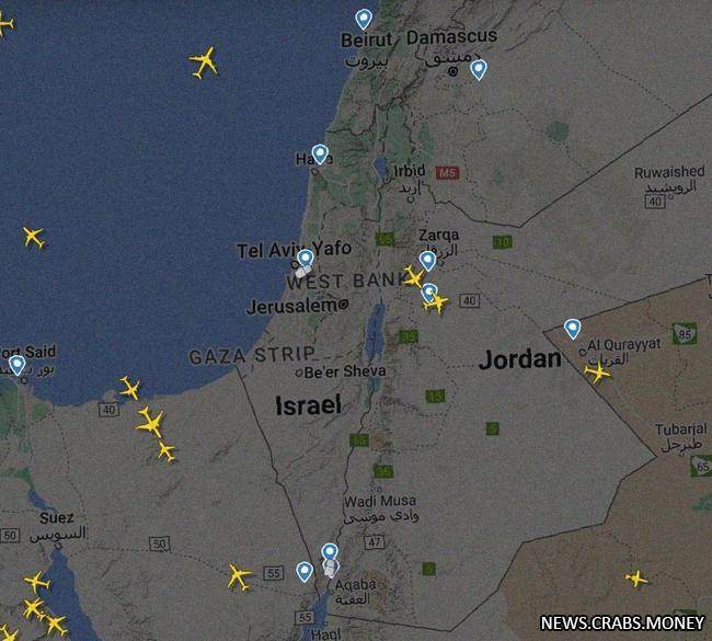 Пустое небо над Израилем и Газой: без самолётов