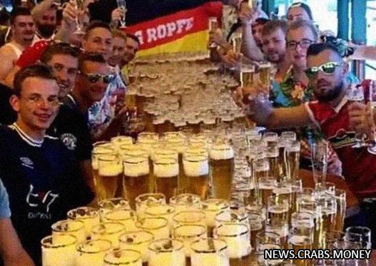 Немецкие пивозавры побили рекорд: 1254 бутылки за 3 часа!
