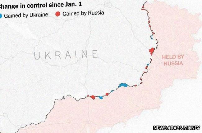 Как изменялись контролируемые территории в Украине