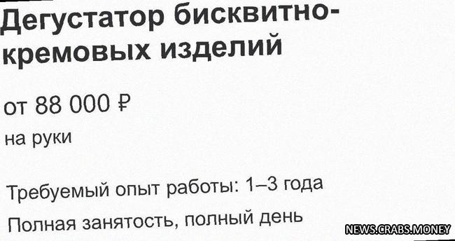 Вкусная работа в Челябинске: дегустатор тортов и пирожных за 88 000 рублей в месяц