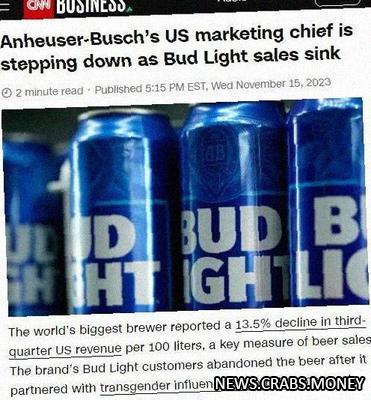 Пиво Bud Light терпит крушение из-за рекламы с трансгендерным акцентом