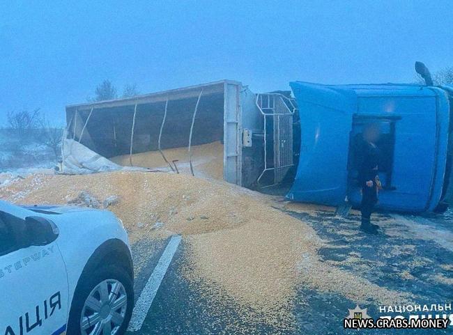 Снегопад на трассе Одесса-Рени привел к ДТП, есть пострадавшие