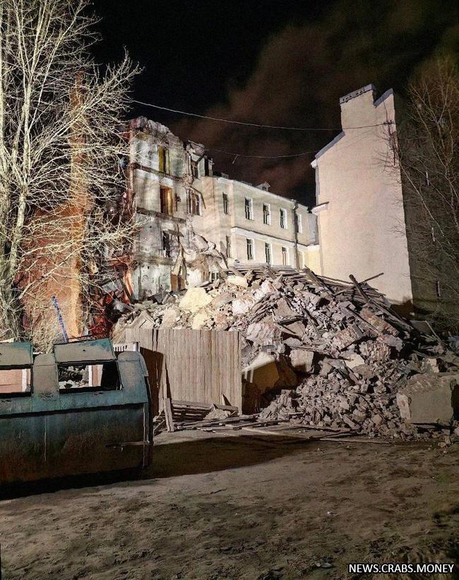 Обрушился шестиэтажный дом в Санкт-Петербурге: без пострадавших.