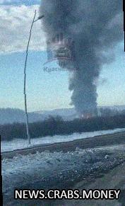 Масштабный пожар в цехе по производству аэролодок в Красноярском крае.