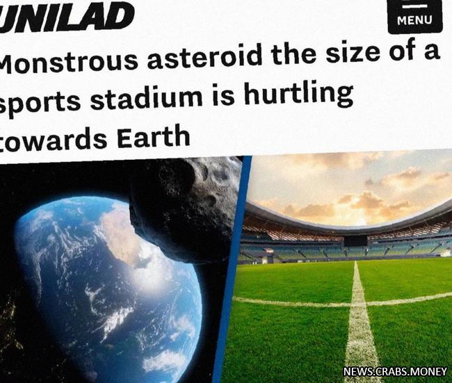 Астероид размером с футбольное поле приближается к Земле, NASA в тревоге