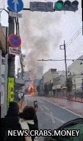 Пожар в рамэнной в Токио: приостановлено движение поездов, пострадало 800 человек.