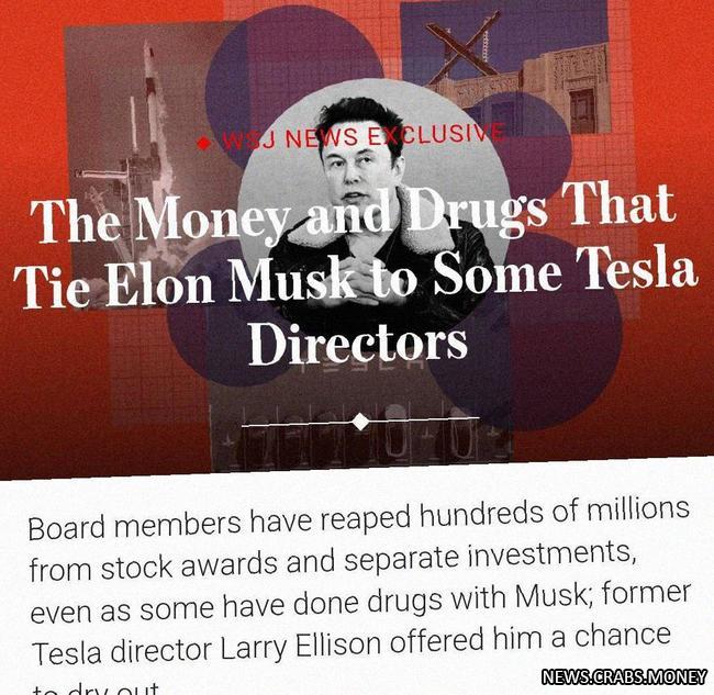 Члены совета Tesla и SpaceX с Маском употребляли наркотики: Wall Street Journal.