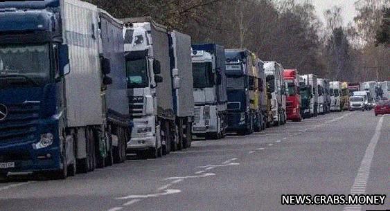 1300 грузовиков в очереди на польской границе из-за протестов фермеров