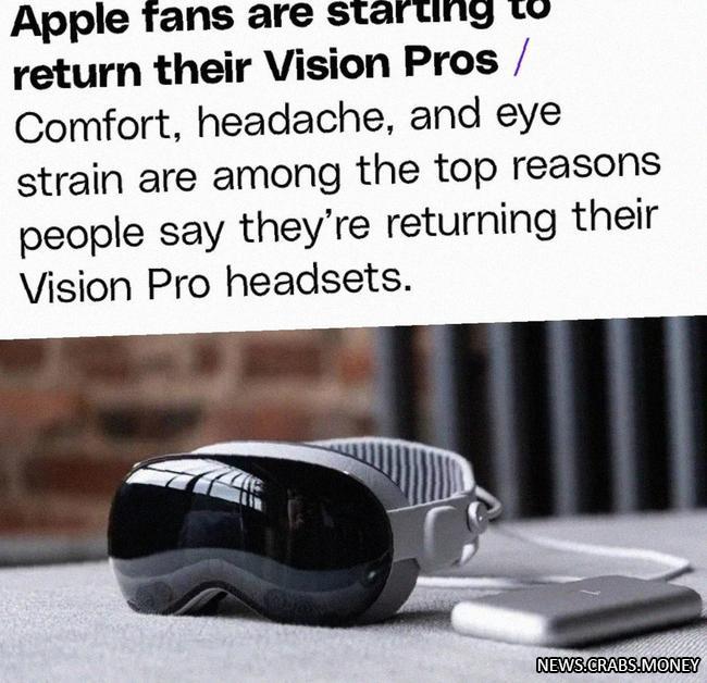 Проблемы с Vision Pro: американцы начали возвращать продукт