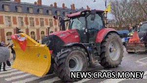 Французские фермеры протестуют у Версальского дворца: заблокировали подступы 