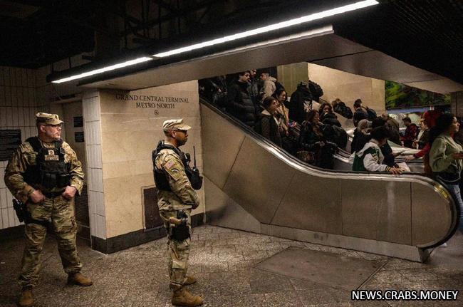 Военные проверят сумки в нью-йоркском метро после волны преступности