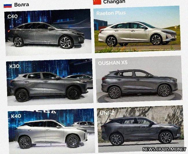 Скандал: Волга vs Changan. Россияне удивлены копированием машин