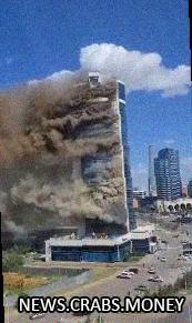 Пожар в 26-этажном комплексе в Астане.