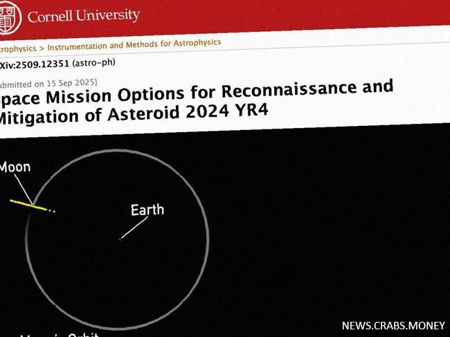 NASA готовится взорвать астероид 2024 YR4, чтобы предотвратить столкновение со Землей