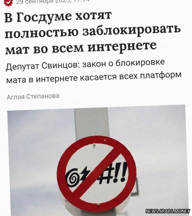 Мат в интернете могут запретить  Госдума обсуждает инициативу